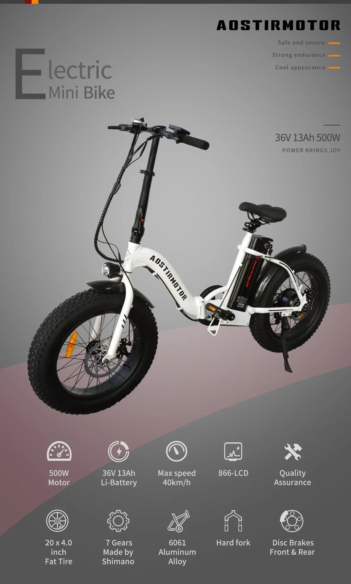 500W Low Step Fat Tire G20